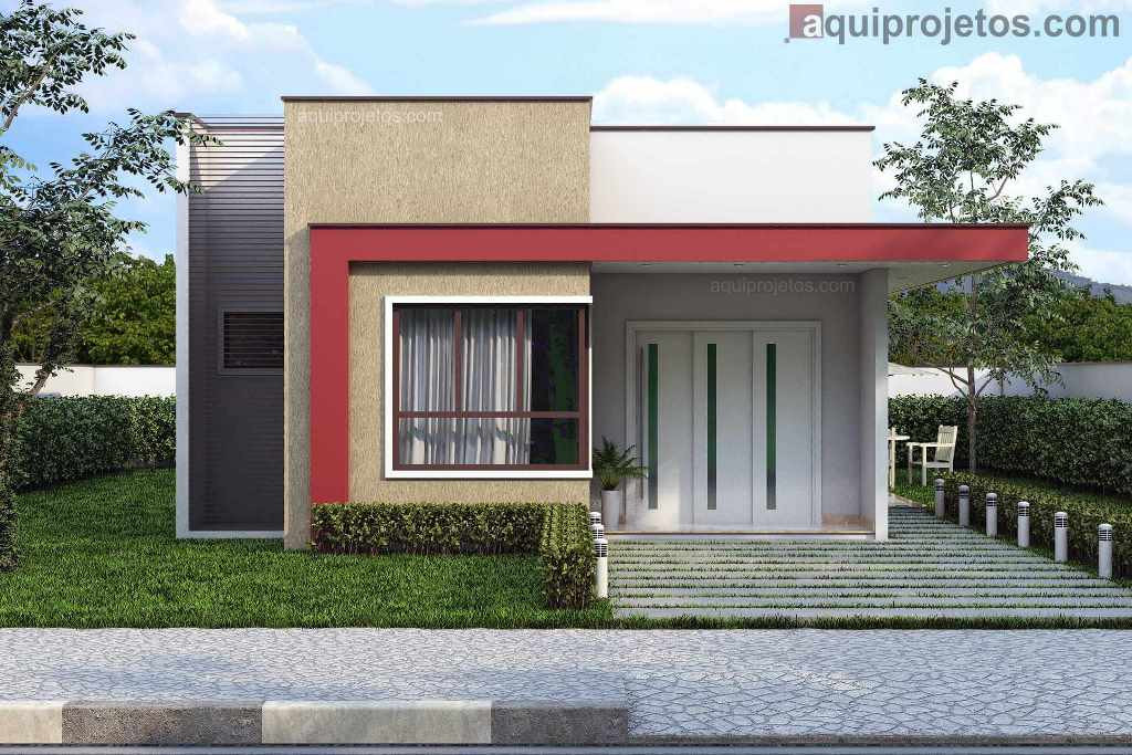 Plantas de casas térreas com 3 quartos para se inspirar | G13